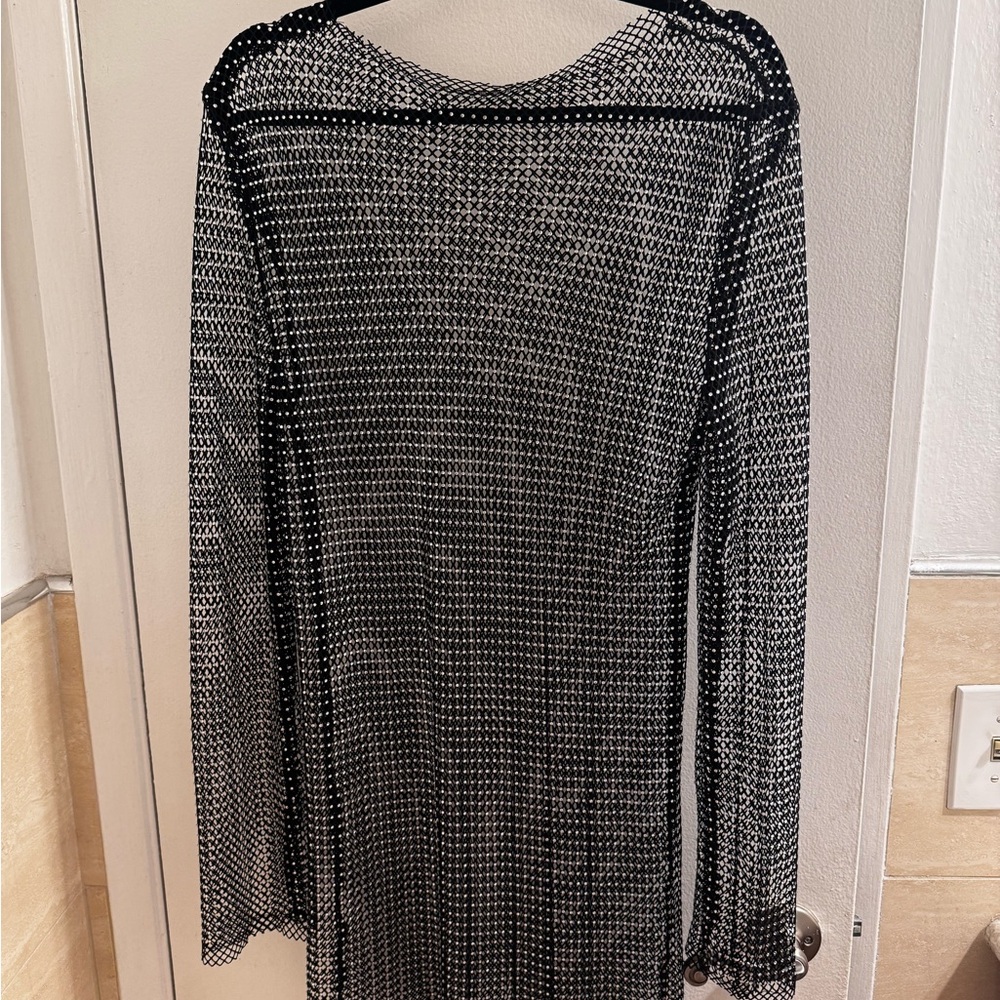 Princess Polly Black Sheer Midi Dress